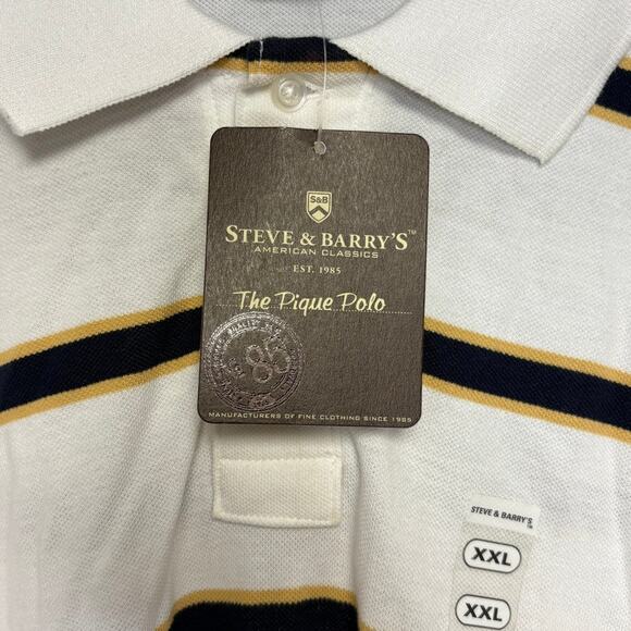 NWT Steve & Barry's Pique Polo Preppy Light Academia Y2K Mens Sz XXL - Picture 4 of 6